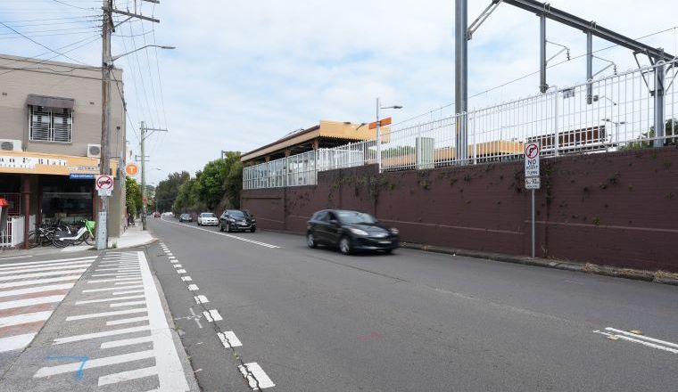 A side on view of Lewisham Station in NSW