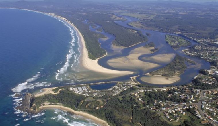 Aerial view of the Namucca River