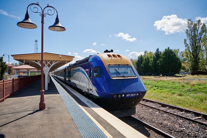 a train in a station 