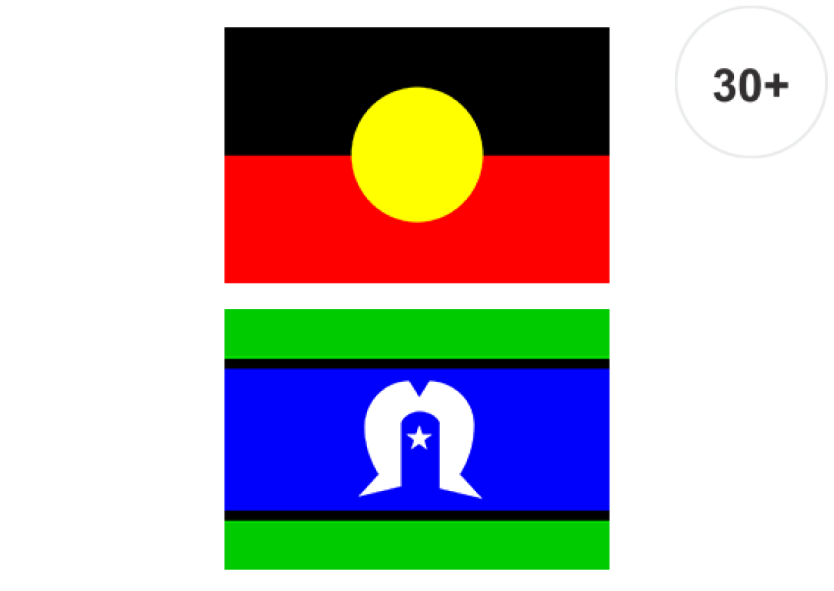 Aboriginal flag and Torres Strait Islander flag