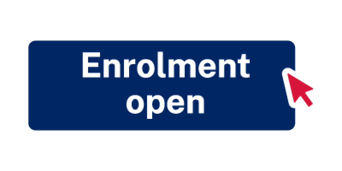 'Enrolment open' button being clicked on