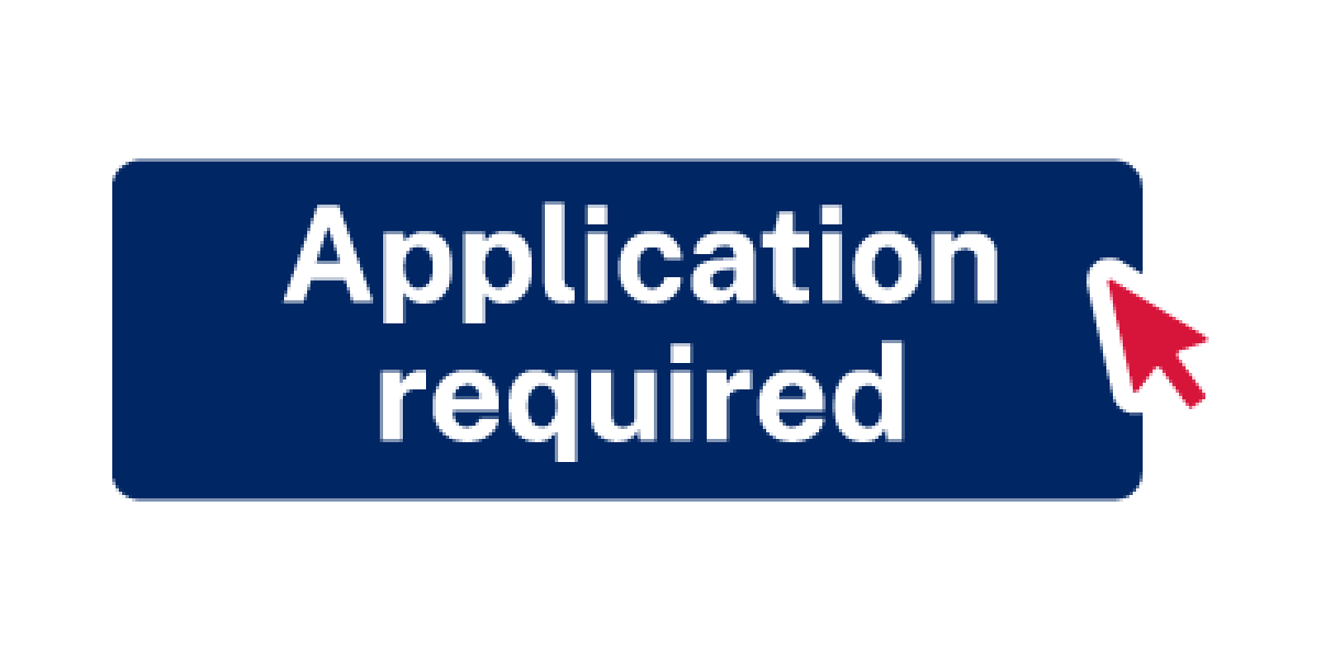 'Application required' button being clicked on