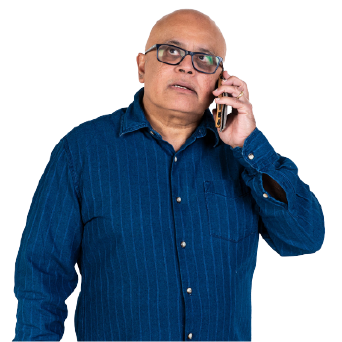 A man making a phone call