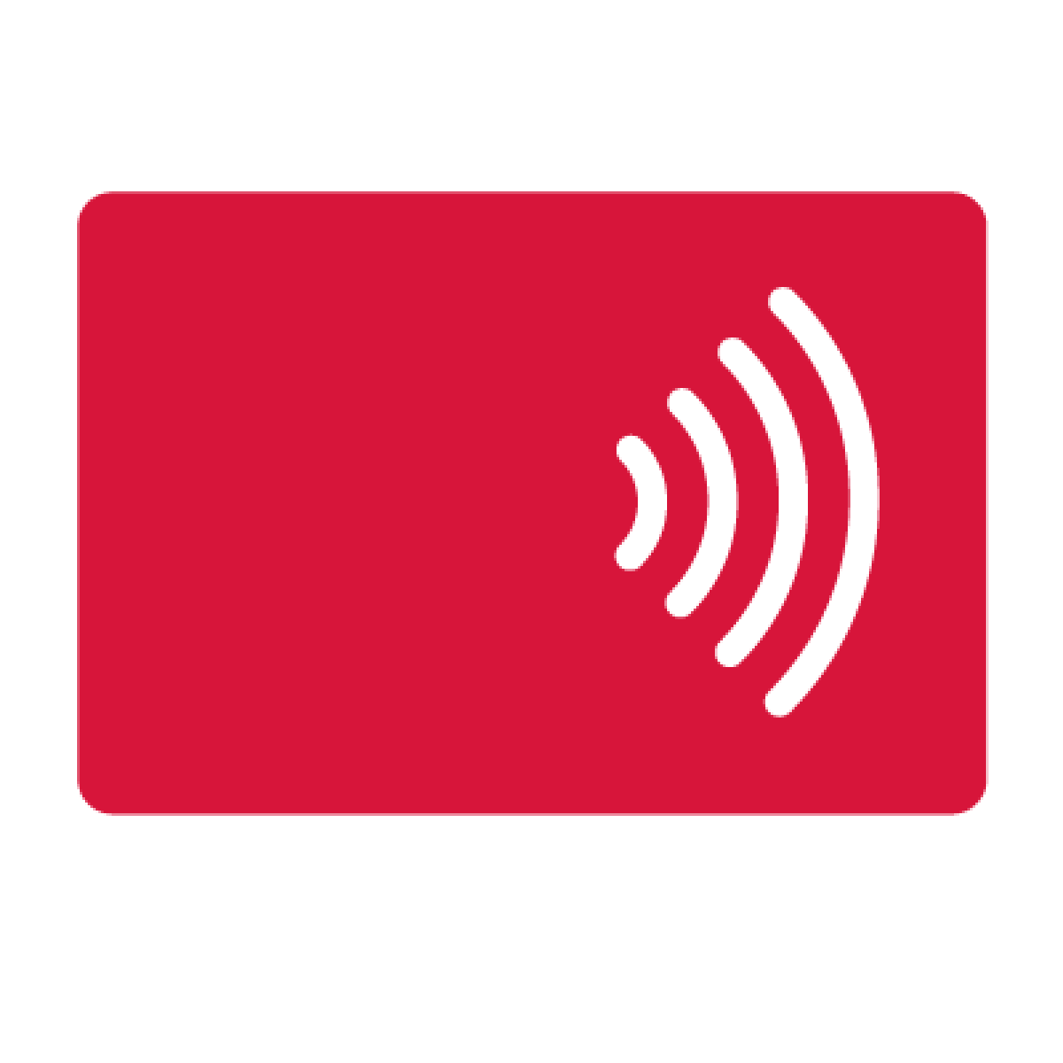 Red contactless payment card