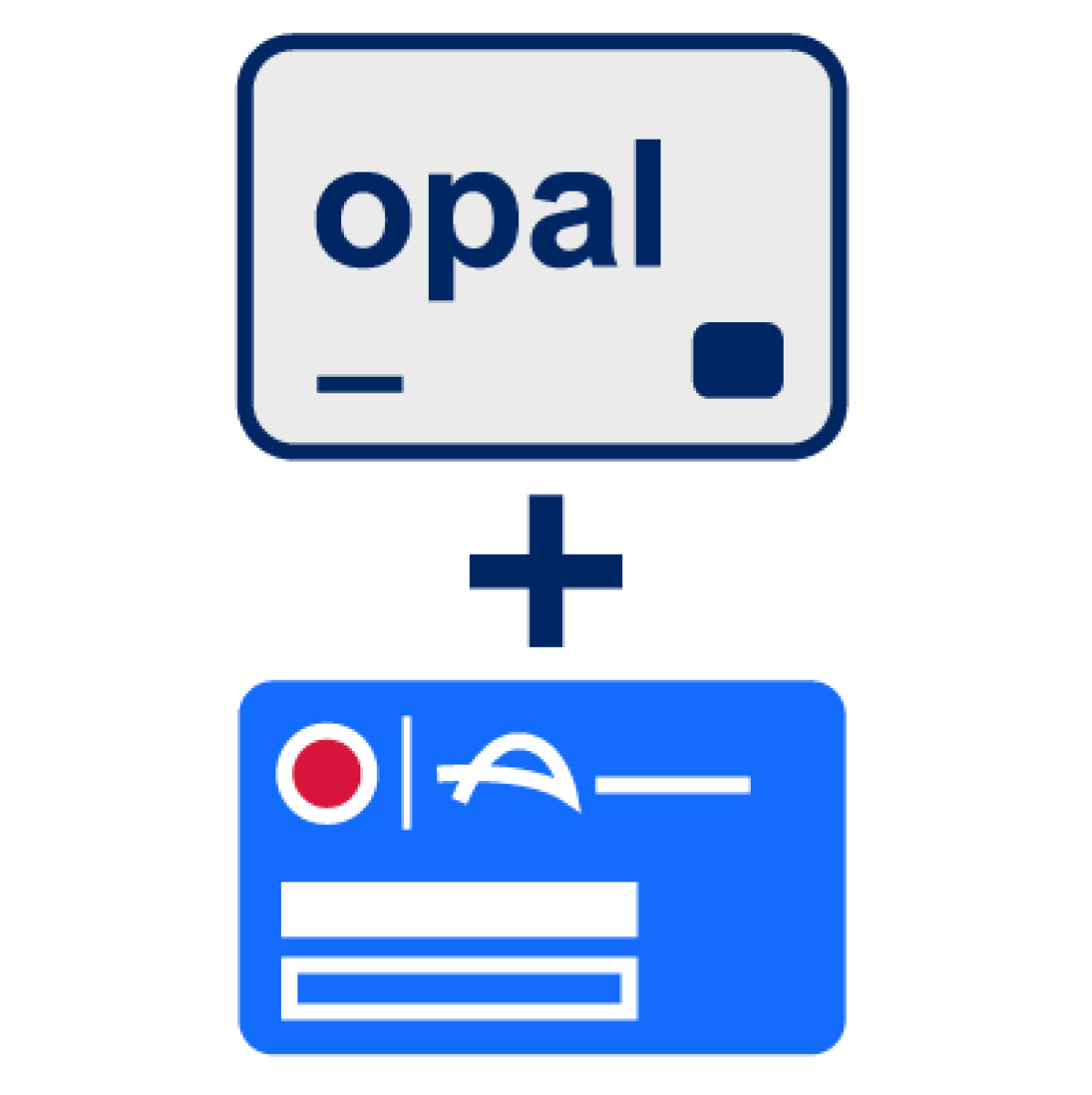 An Opal card with a Transport Concession Entitlement card