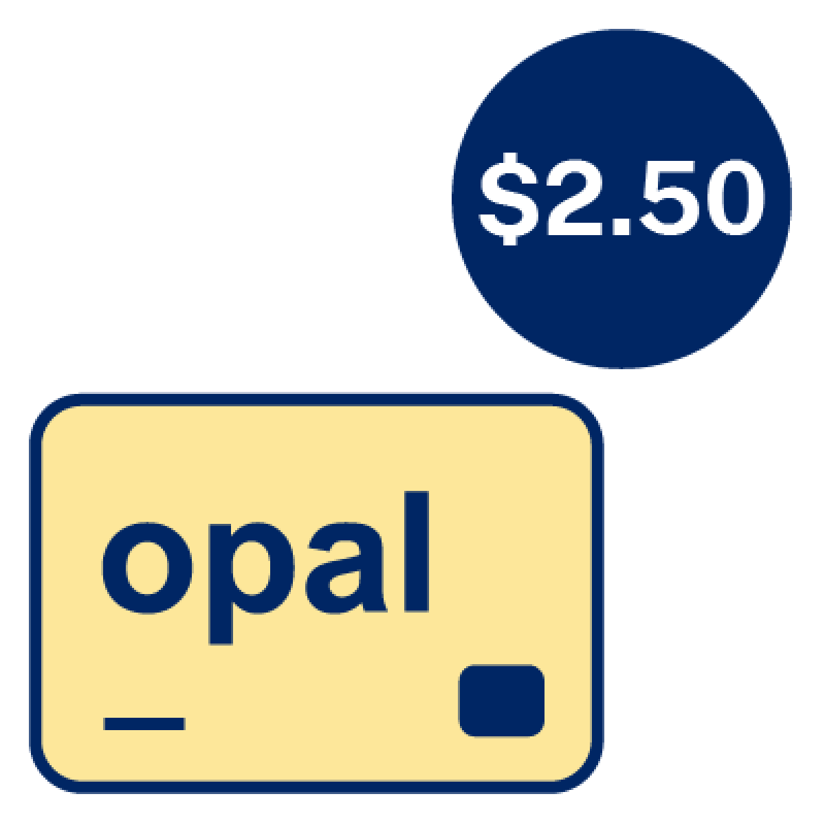 An opal gold card is $2.50 travel all day