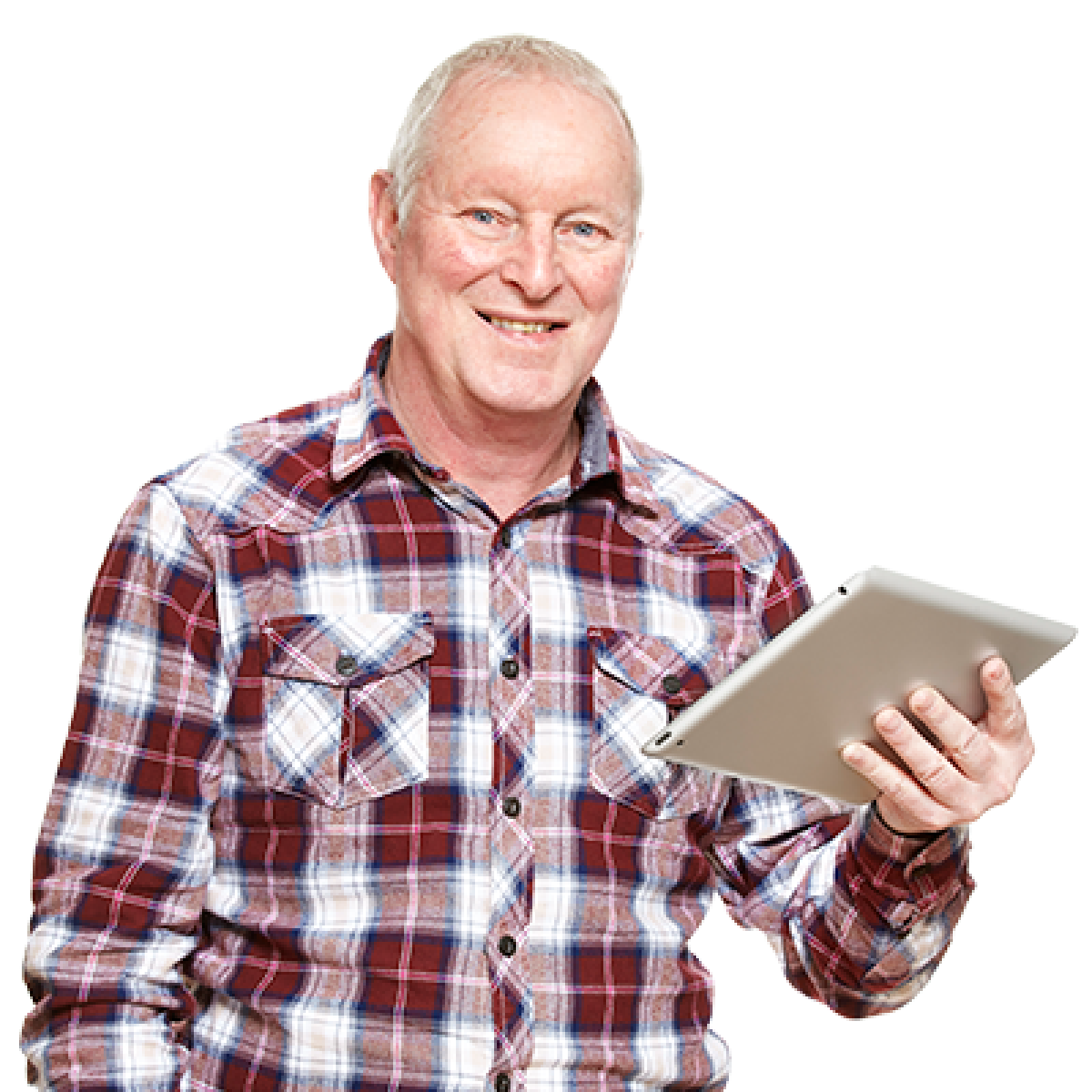 A man reading documents