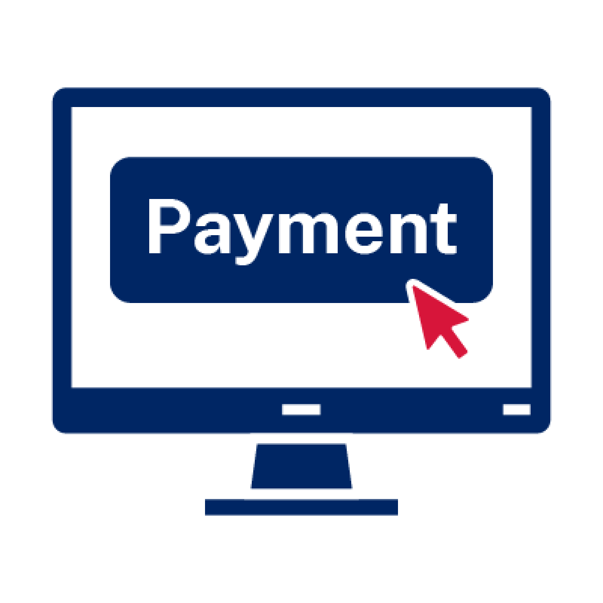 A desktop computer screen showing a payment screen.