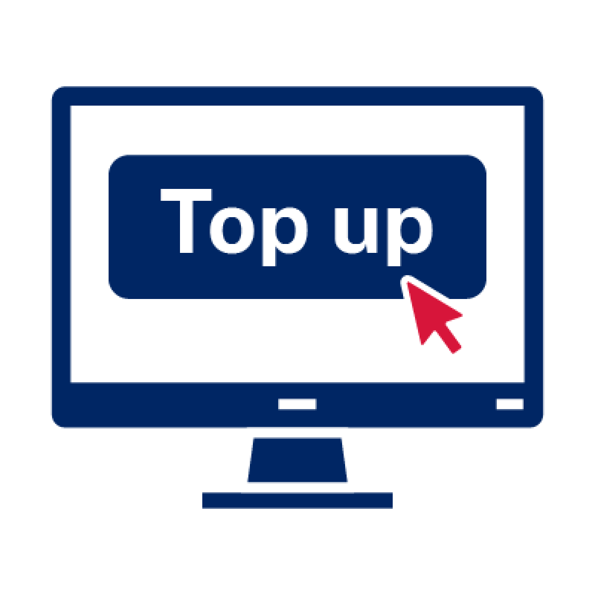 Top-up selected on a computer screen.