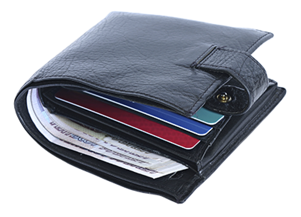 A wallet including bank cards