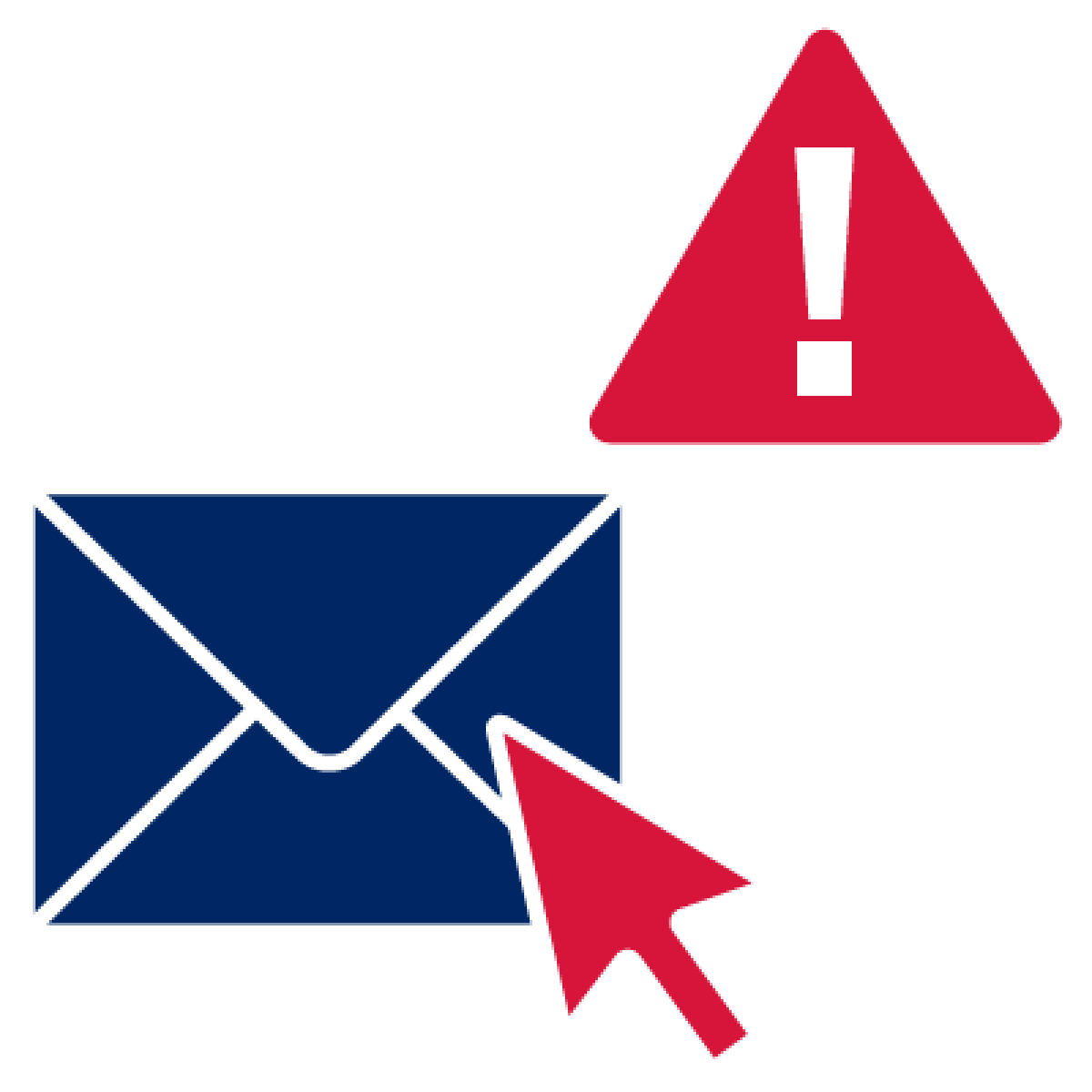 An email icon and a problem icon.