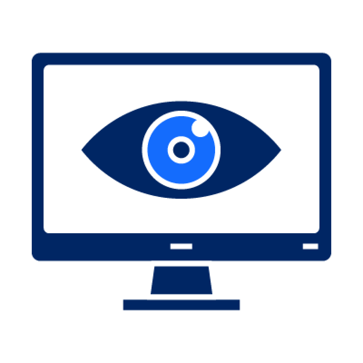 An eye icon on a computer screen.