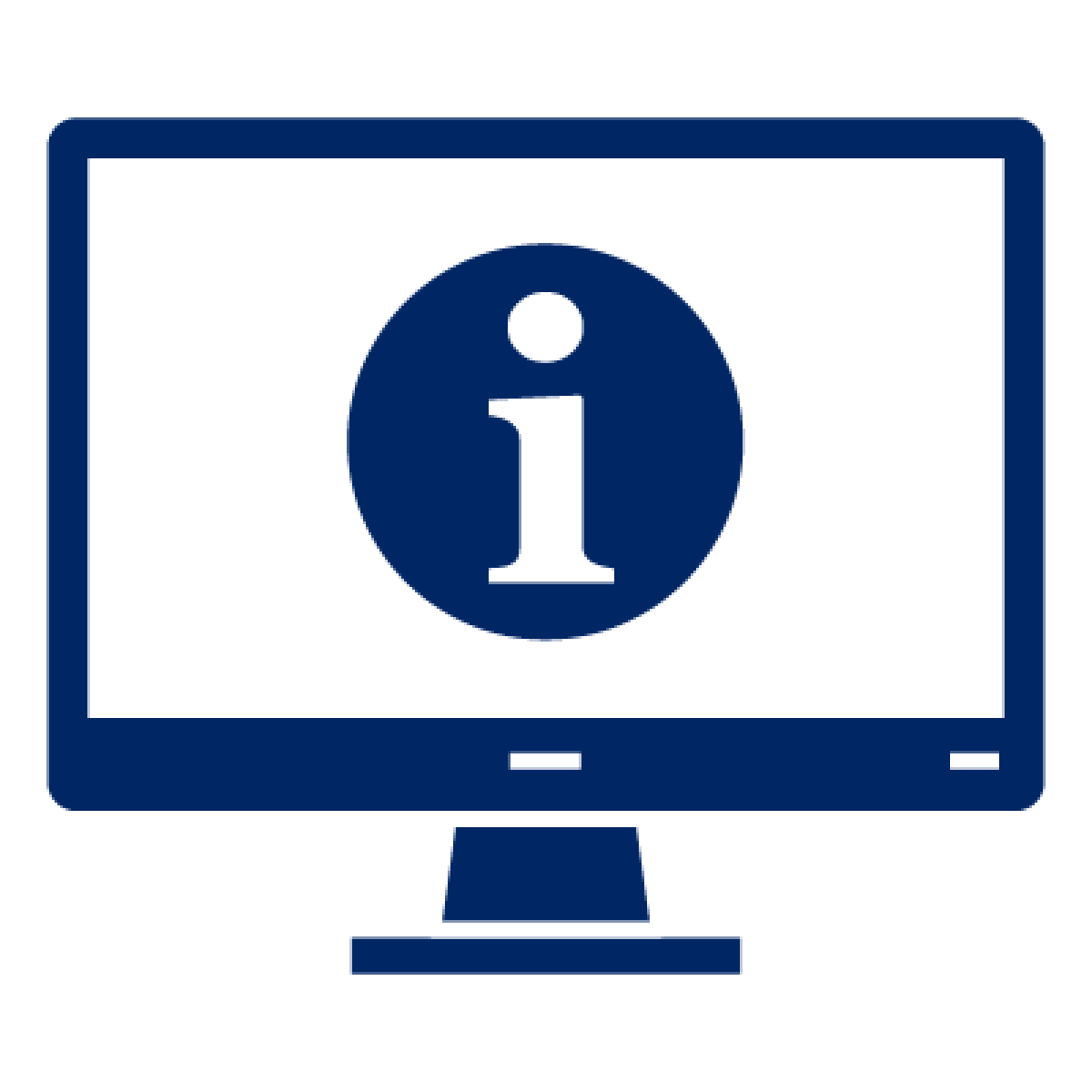 An information icon on a screen.