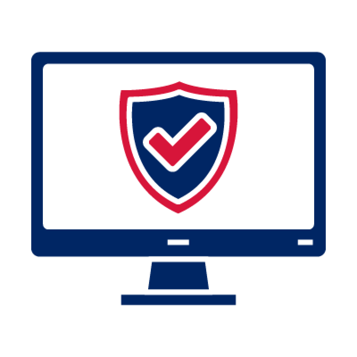 A safety icon on a computer screen.