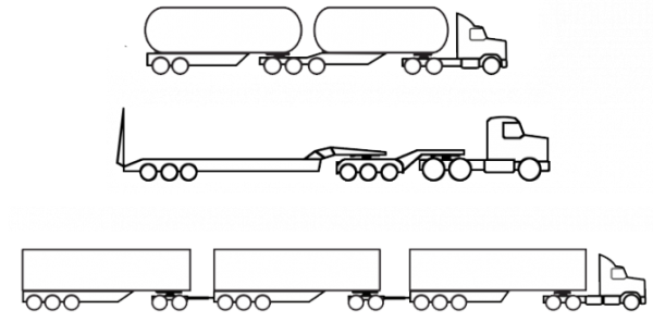 Multi combination vehicle example