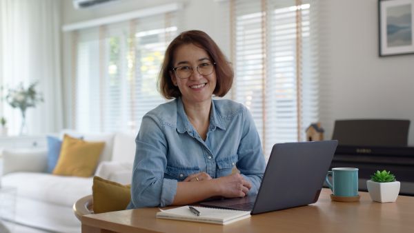 Woman with a laptop