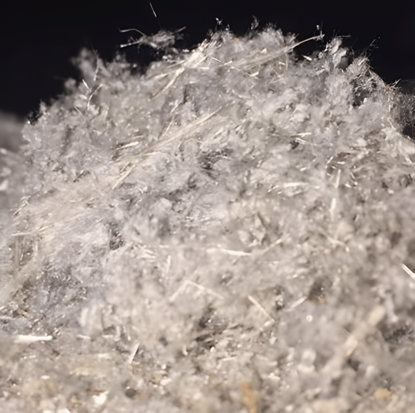 a mound of loose fill asbestos