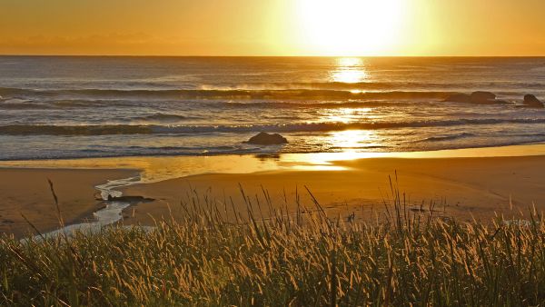 sunset over the ocean at Port Macquarie