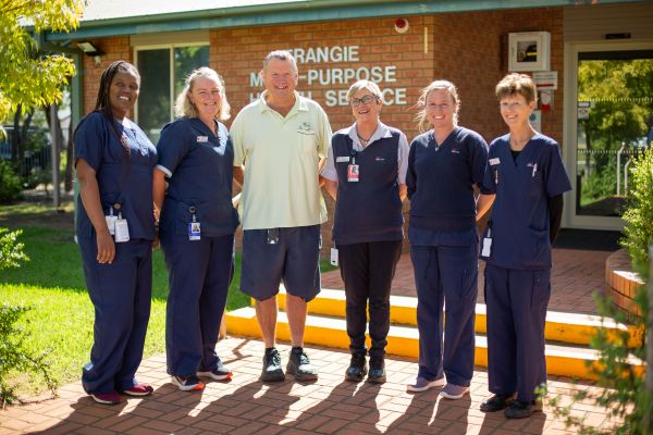 Staff standing at the front of Trangie multipurpose service