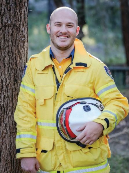 Firefighter posing 