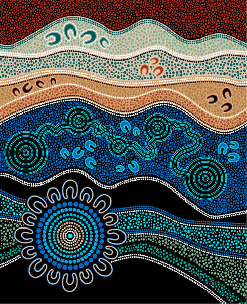 Aboriginal based artwork which describes the ALRA journey and connection to NSW Country and Community 