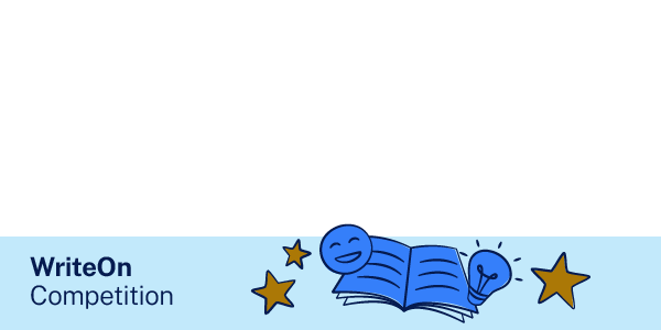 A light blue graphic with icons of an open book, a smiley face, a lightbulb and gold stars. 