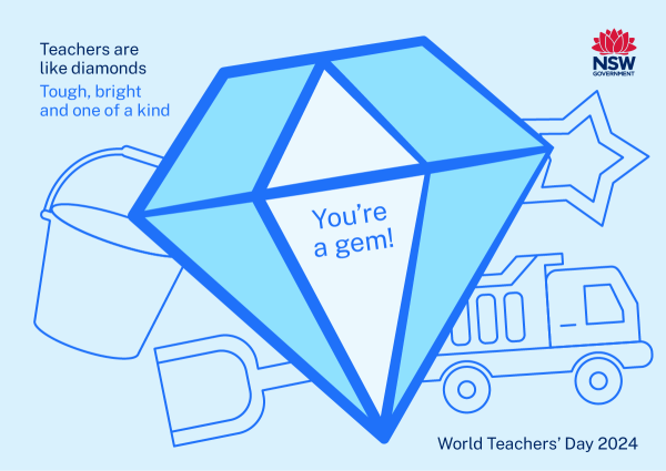 World Teacher's Day 2024 e-card diamond