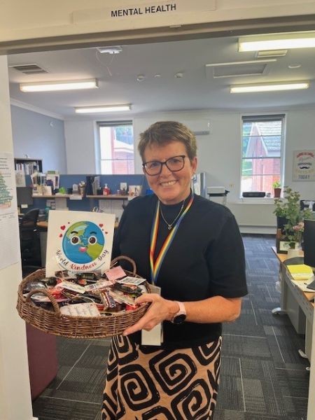 Mental Health Clinician Lisa Wylie surprised her colleagues at Yass District Hospital with chocolates with kind messages attached.