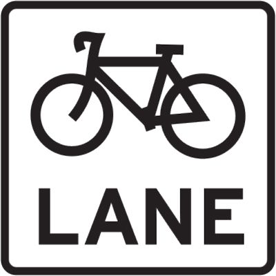 Bicycle lane sign