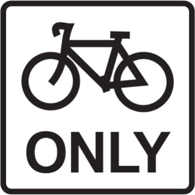 Bicycle path sign