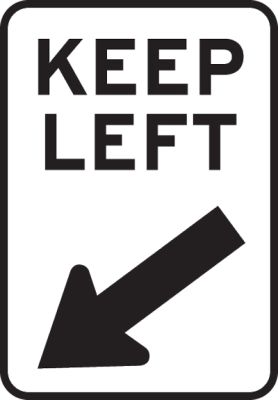 Keep left sign