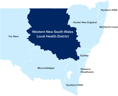 Map of Western NSW LHD