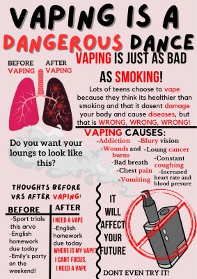 Vaping is a Dangerous Dance Poster