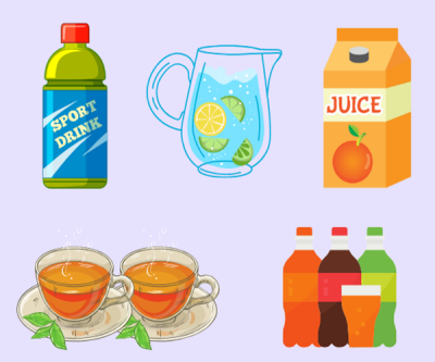 Images for different types of cold, clear or carbonated fluids for HG Management