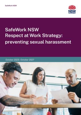 Book cover of SafeWork NSW Respect at Work Strategy: preventing sexual harassment 