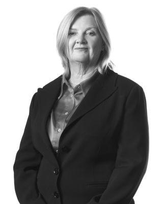 black and white portrait photo of Tess Herbert the LLS board chair