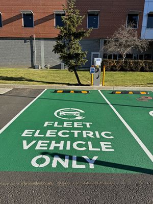 Electric Vehicle parking spot in WNSWLHD