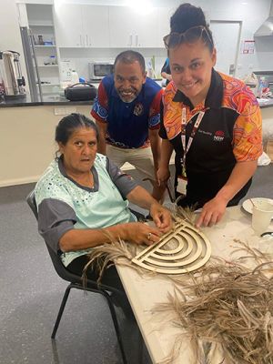 Aboriginal health staff and a client participating in a Mawang community group session