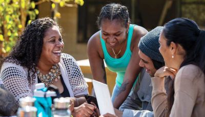 a group of First Nations Peoples collaborating