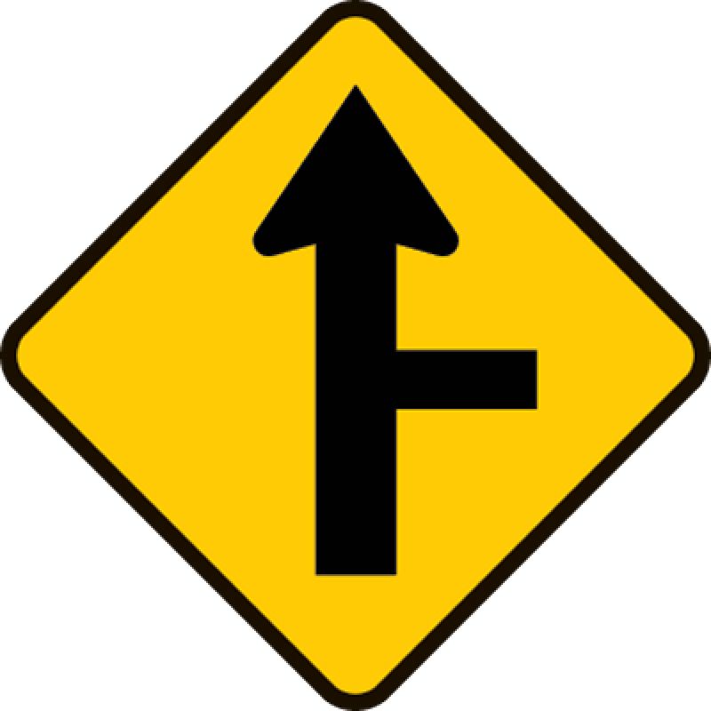 Warning road signs