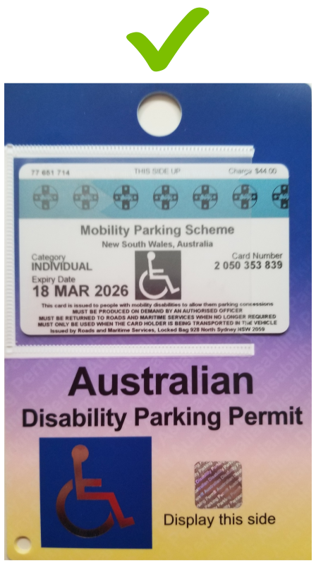 How To Display Your Disability Parking Permits | NSW Government