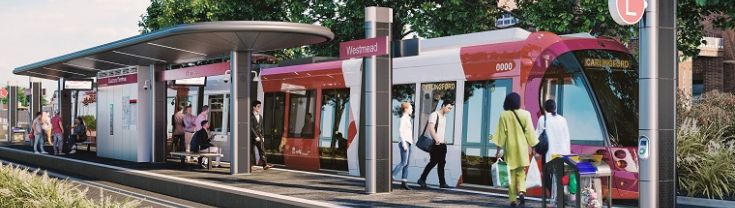 Westmead light rail stop and terminus