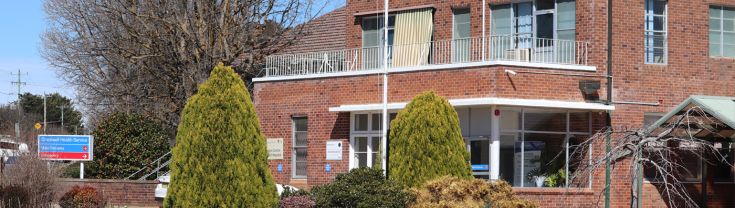 Main entry to the Crookwell District Hospital