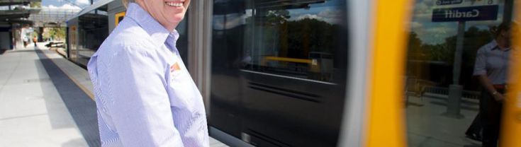 NSW TrainLink Staff at Cardiff Station