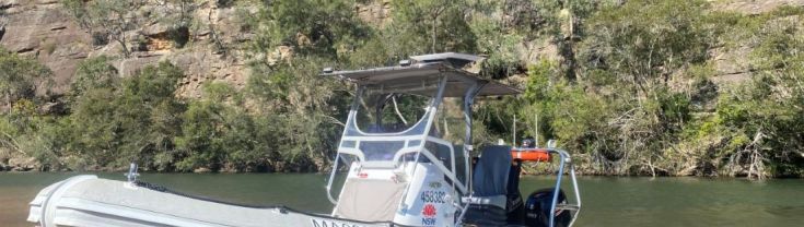 NSW Maritime boat on the Hawkesbury river