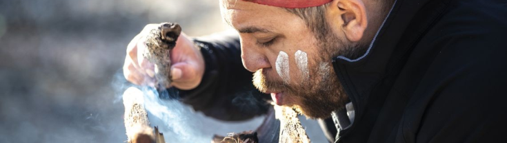 A smoke ceremony being performed by Aboriginal owned cultural service provider, Ngaran Ngaran Culture Awareness