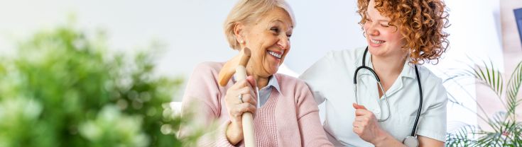 Doctor with a elderly female patient 