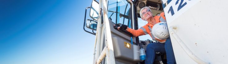 Coffs Harbour Bypass construction worker