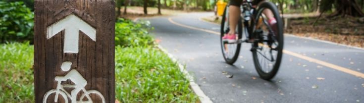 Lady riding a bicycle