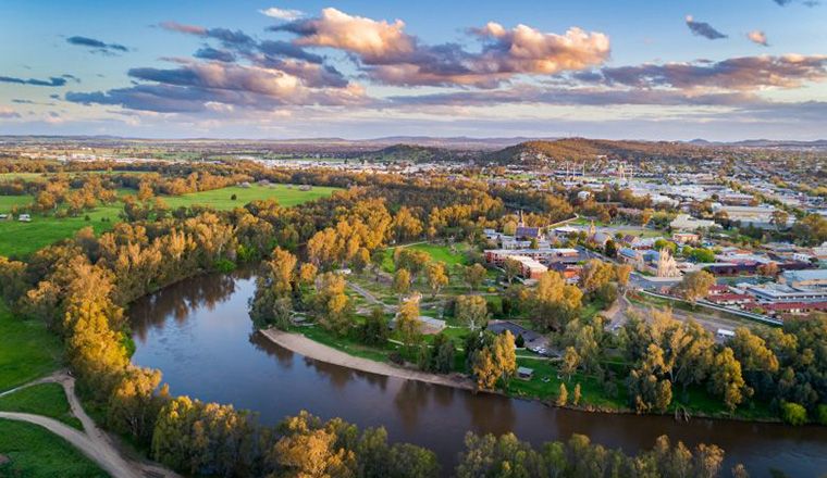 Sunset over Murrumbidgee River Water Sharing Plan